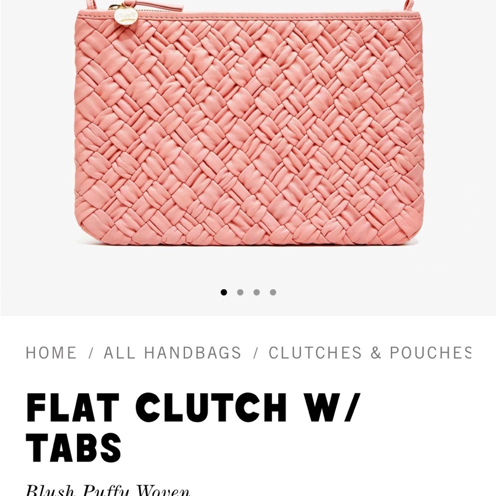 Blush Woven Clutch